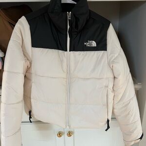 The North Face Women's Everyday Insulated Jacket in Vintage White and TNF Black
